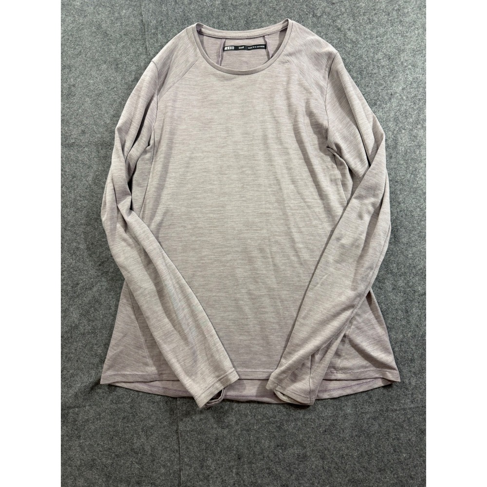 REI Co-op Womens S Gray Heathered Long Sleeve Active Hiking Shirt 0344 Gorpcore